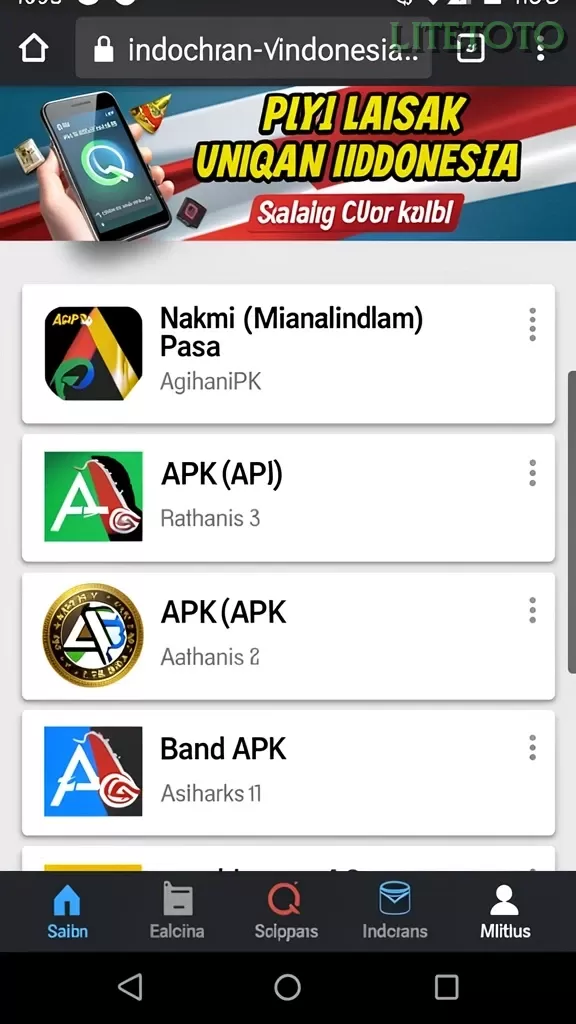 Cuplikan layar MPO999 — aktivitas