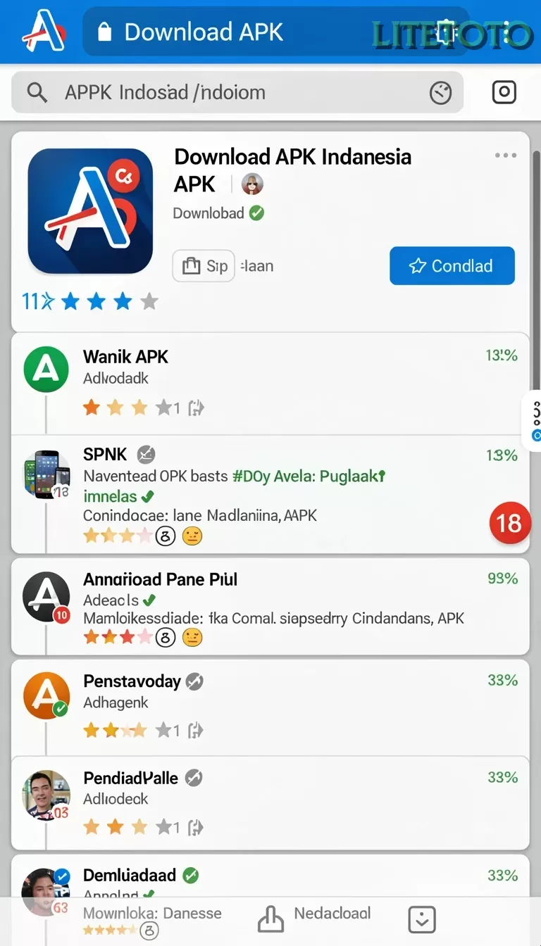 Cuplikan layar LIMATOGEL — menu navigasi